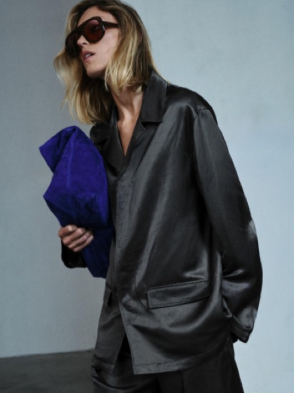 Zara Satin Blazer - XL